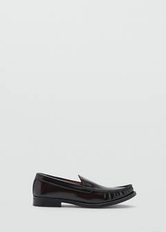 Gathered leather loafers — Chocolate 4