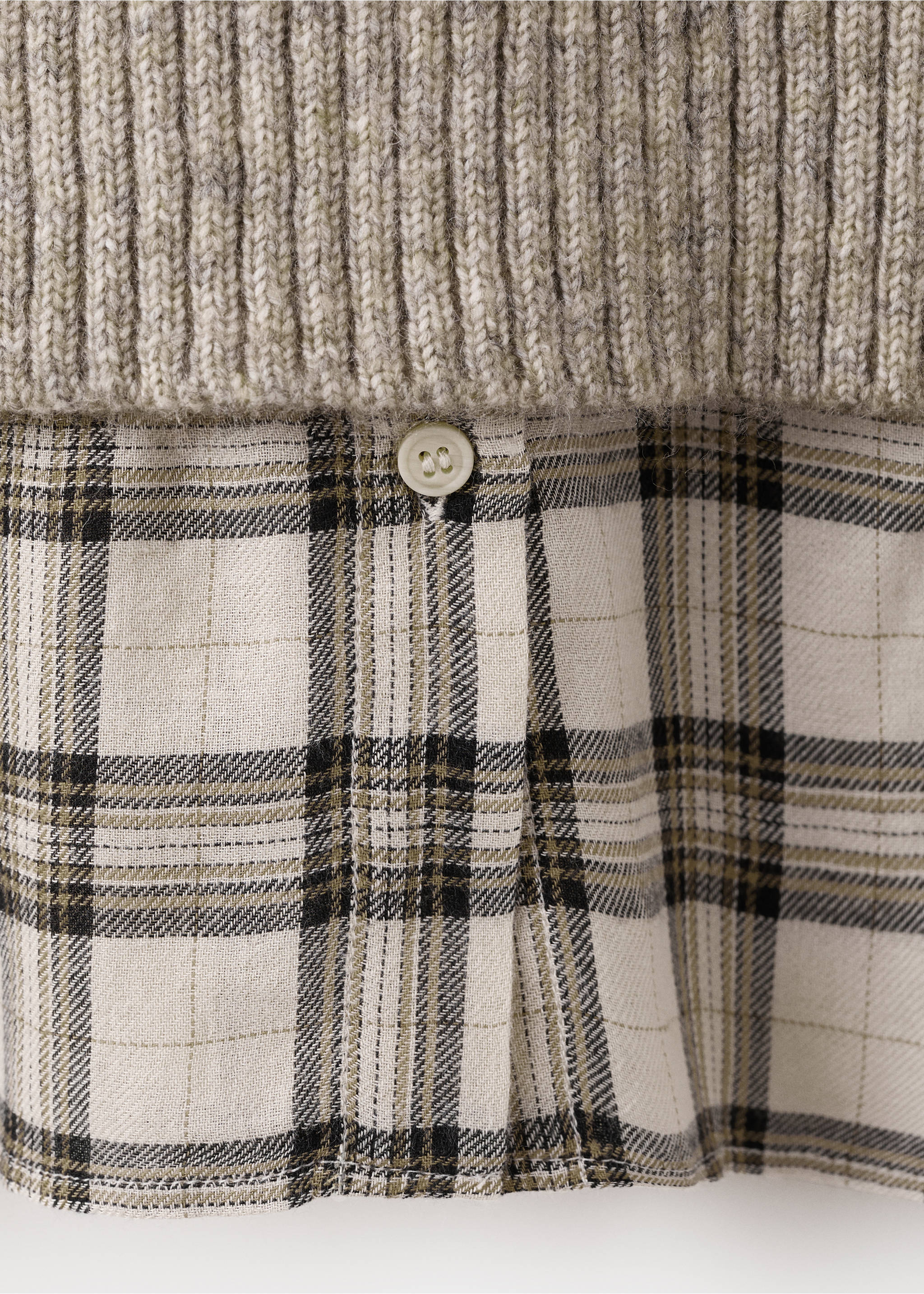 Pull-over chemise combiné - Détail de l'article 0, Marron moyen. Ref: 27061342-00.