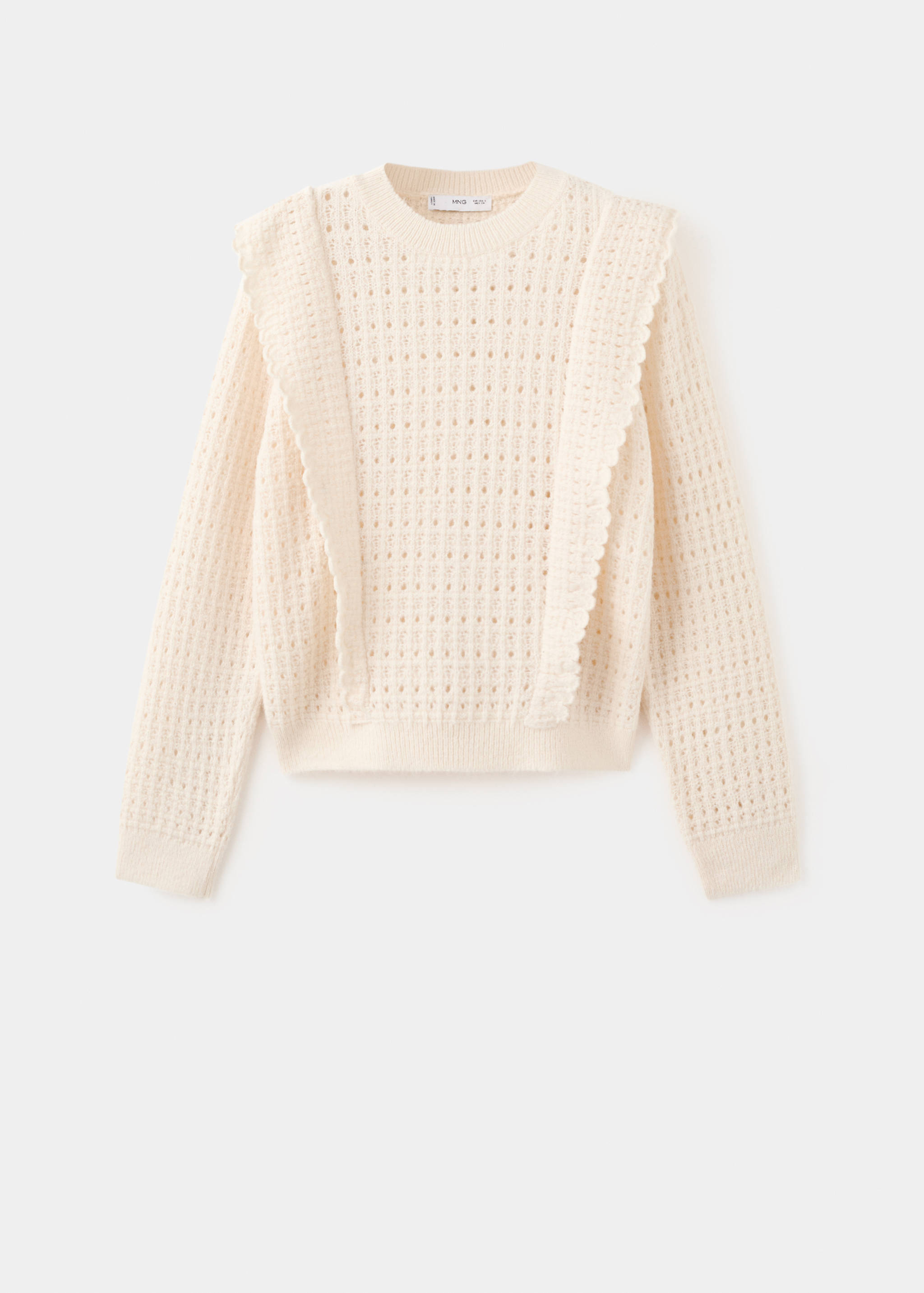 Pull maille ajourée à volants - Article sans modèle