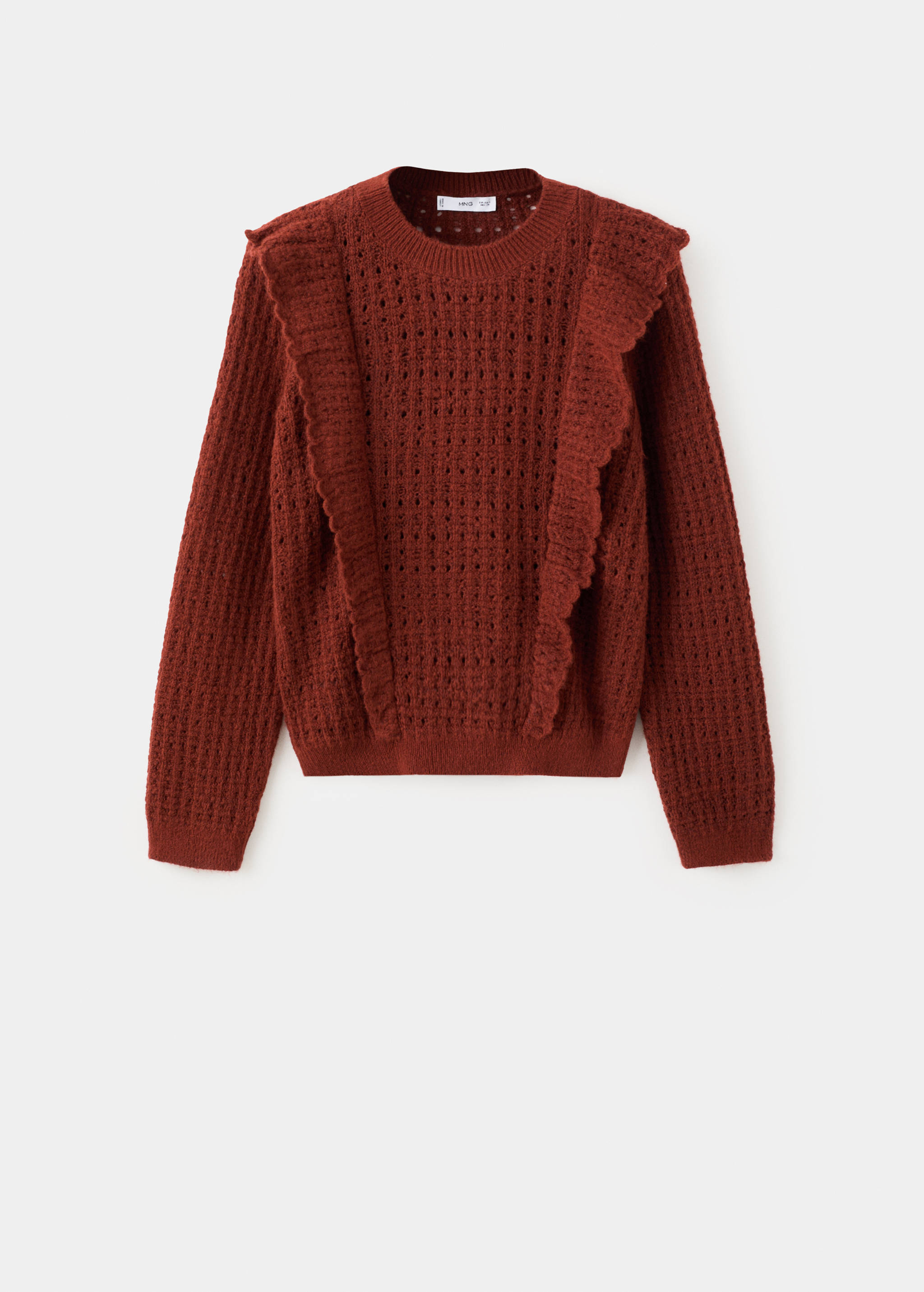 Pull maille ajourée à volants - Article sans modèle