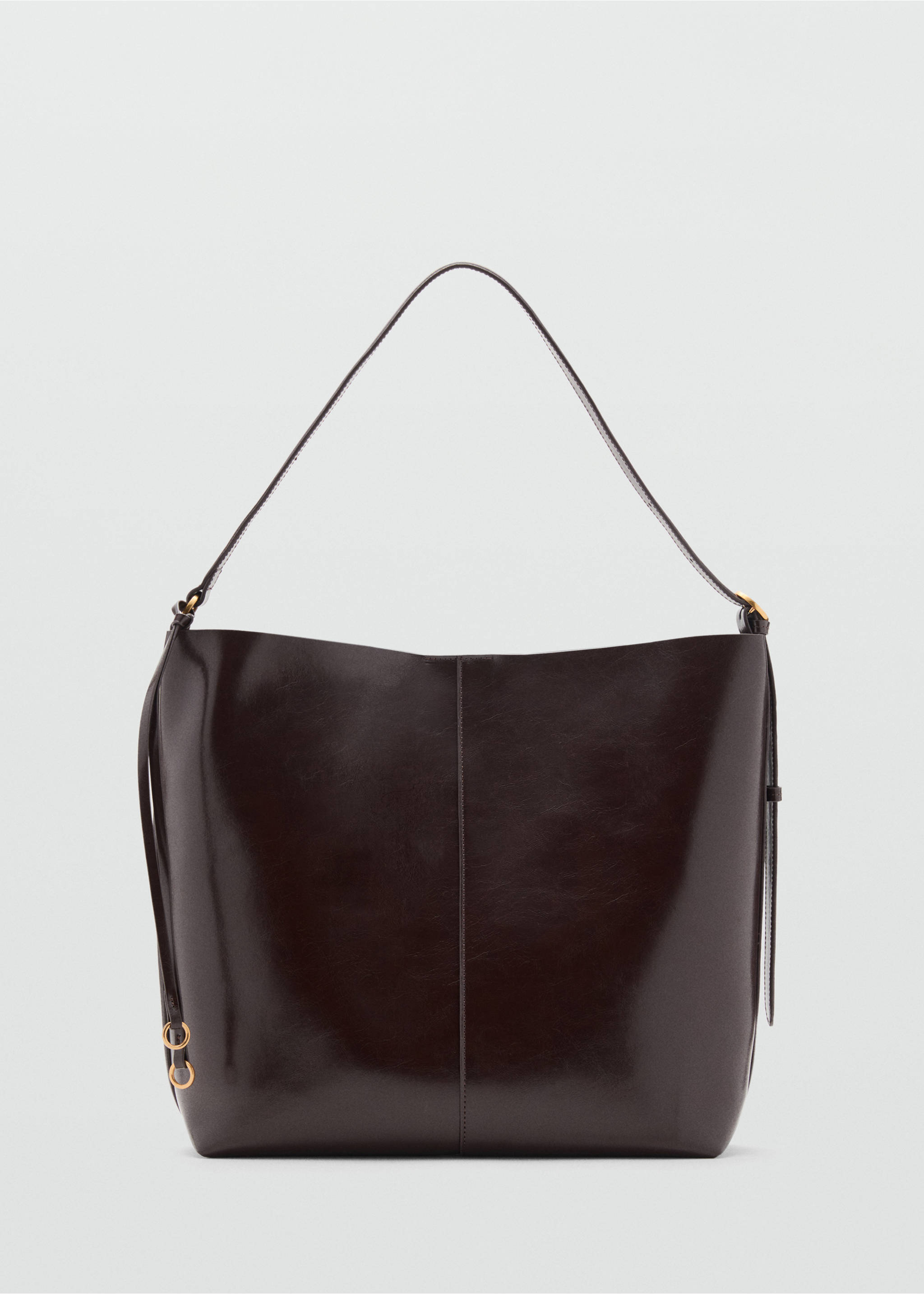 Shiny shoulder bag - Article without model, Chocolate. Ref: 27061347-00.