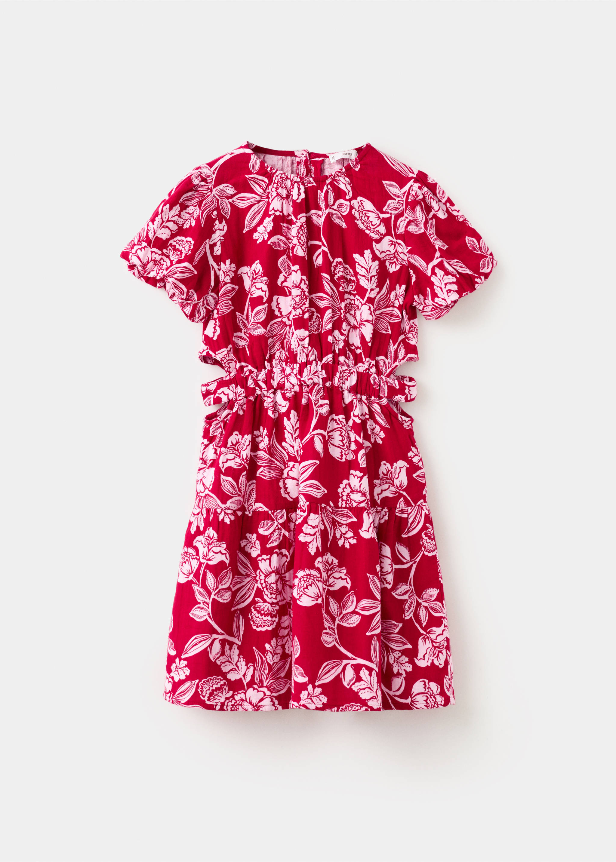 Floral dress with cut-out - Article without model, Red. Ref: 27061507-00.