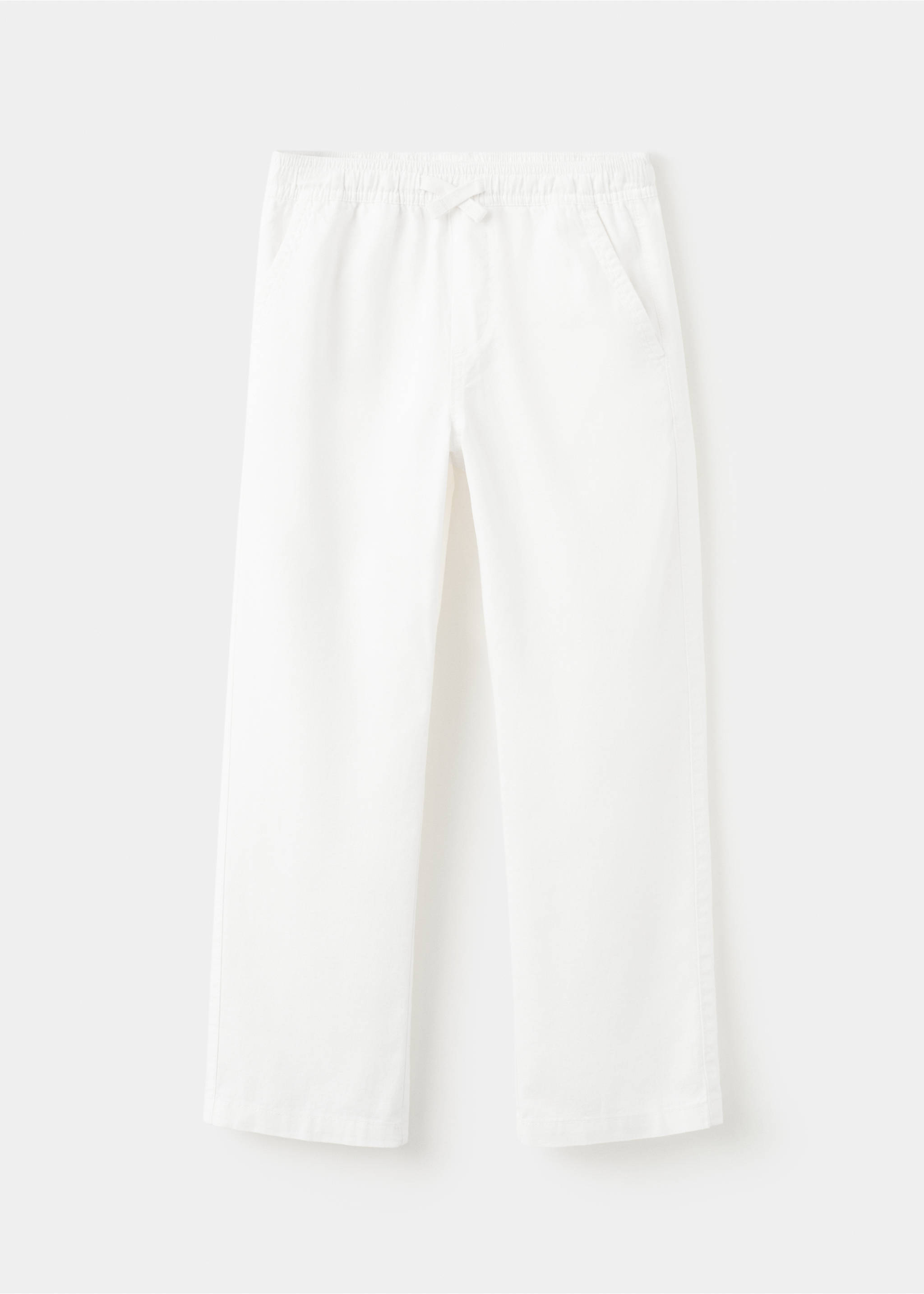 Pantalón recto lino - Artículo sin modelo, Blanco. Ref: 27061508-00.
