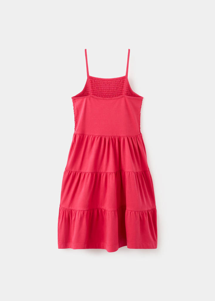 Ruffles flowy dress — Red