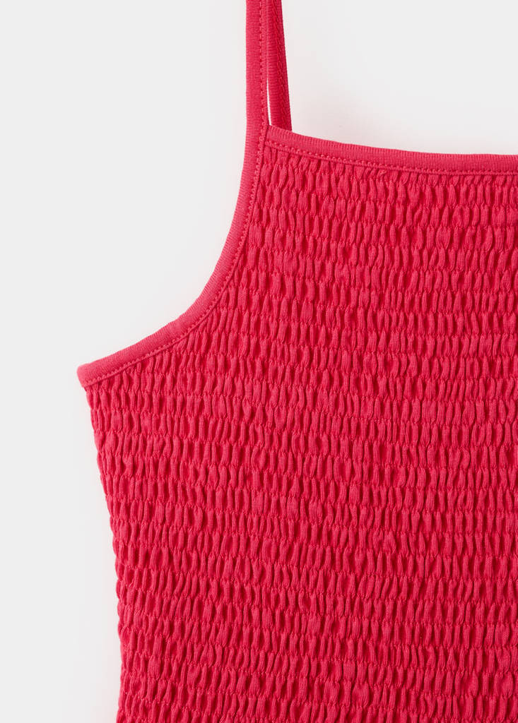 Ruffles flowy dress — Red