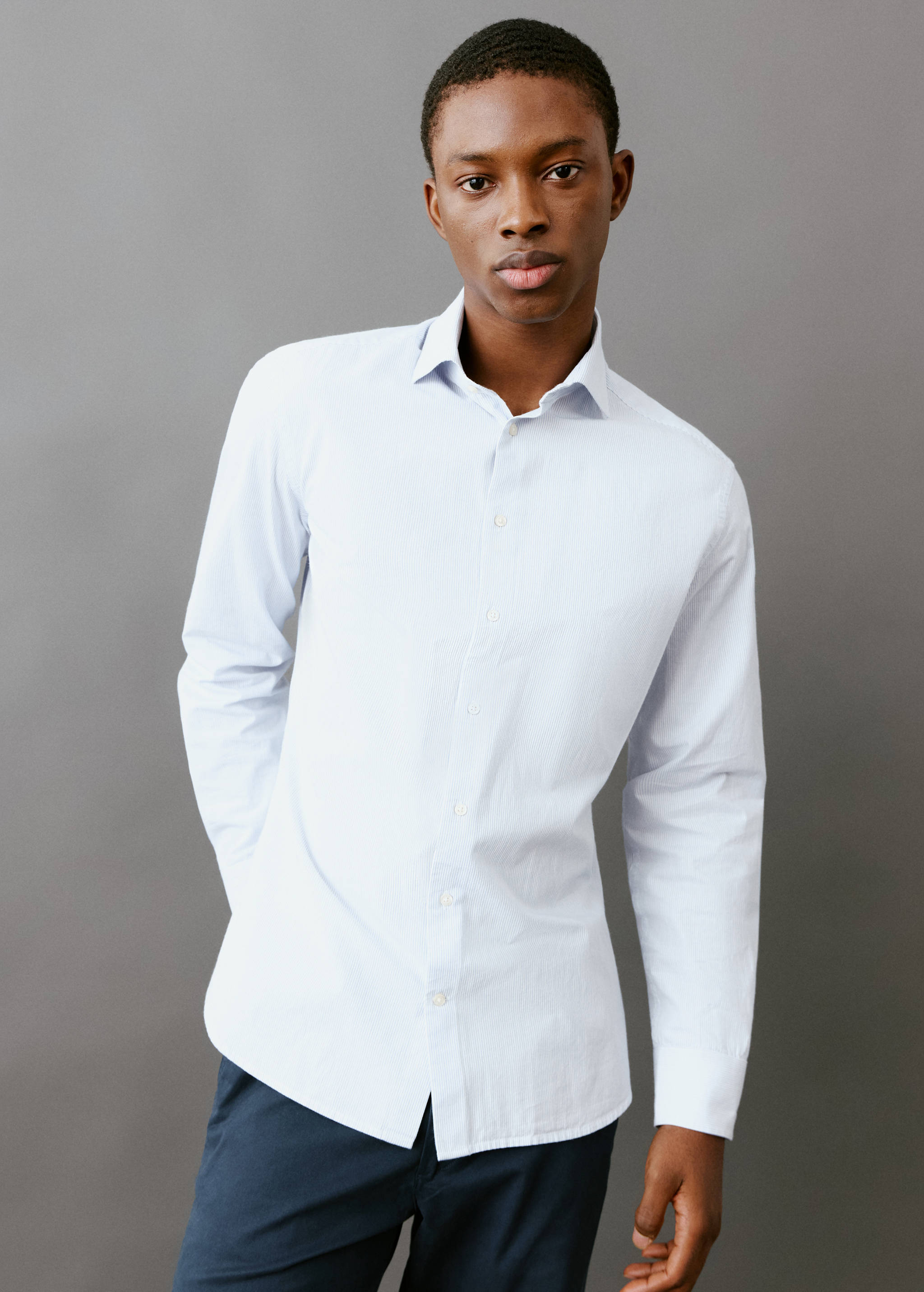 Classic-fit striped shirt - Details of the article 4