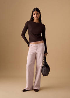 Straight low waist jeans — Pink 3