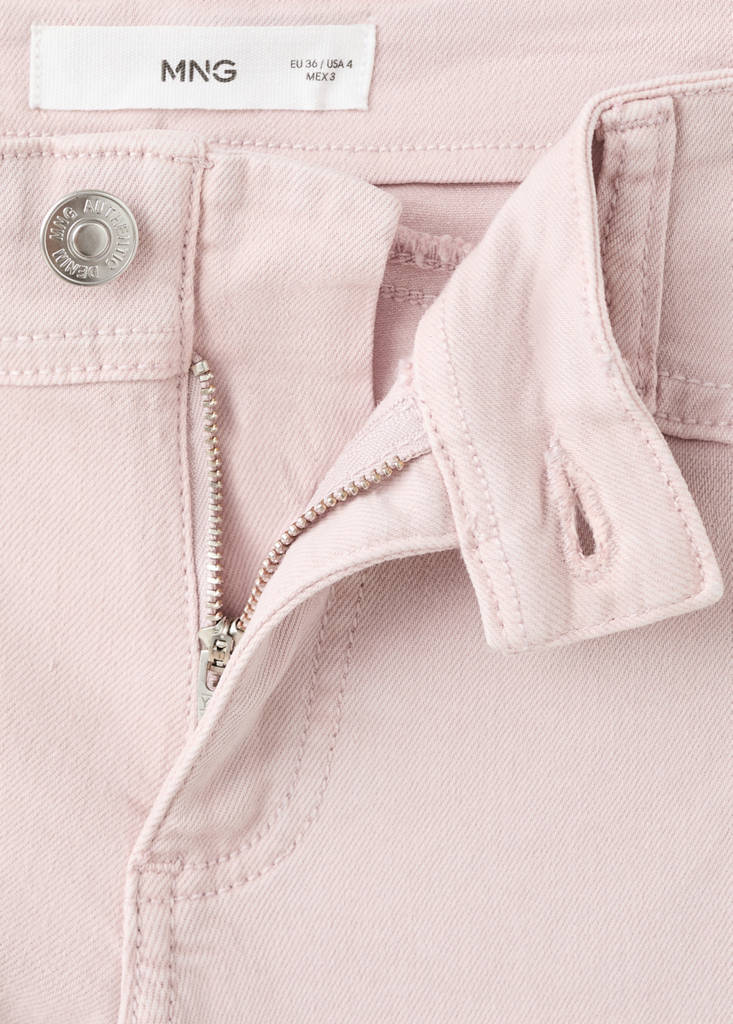 Straight low waist jeans — Pink