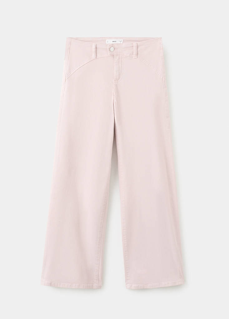 Straight low waist jeans — Pink