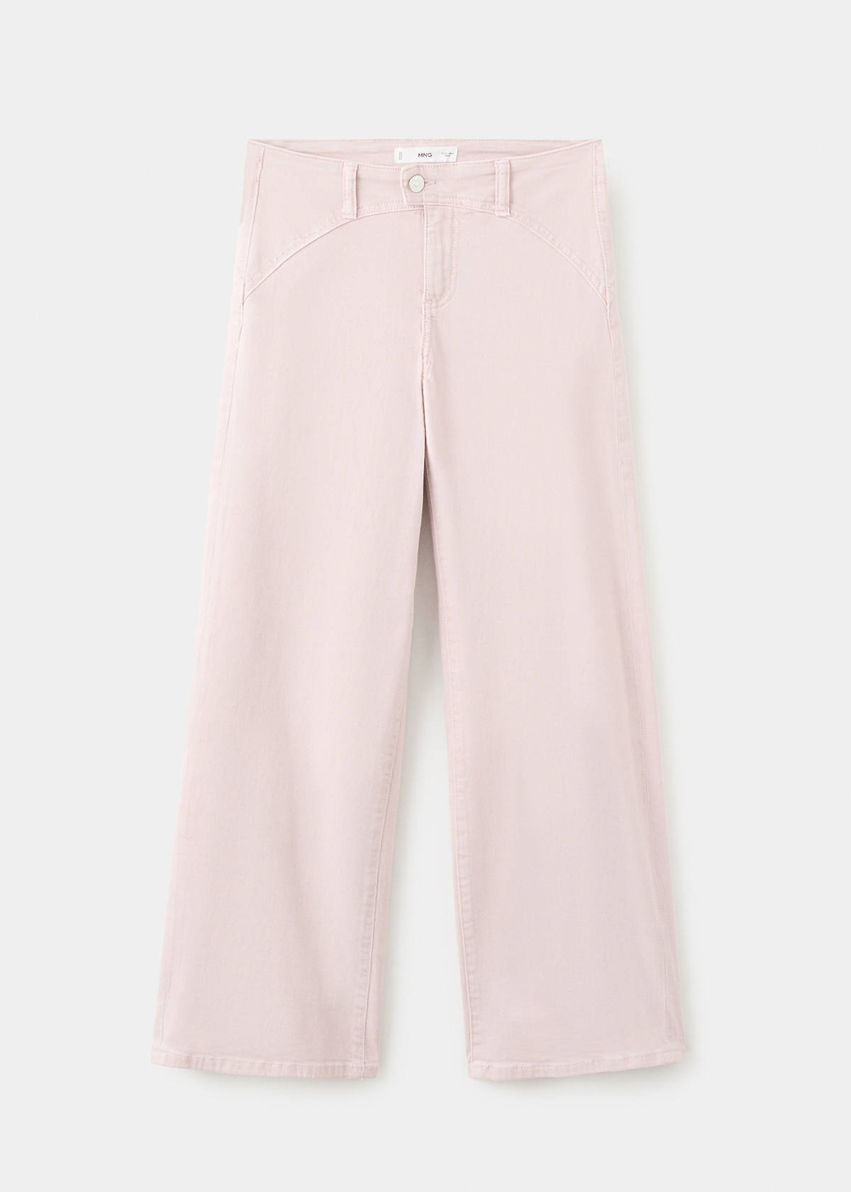 Straight low waist jeans — Pink