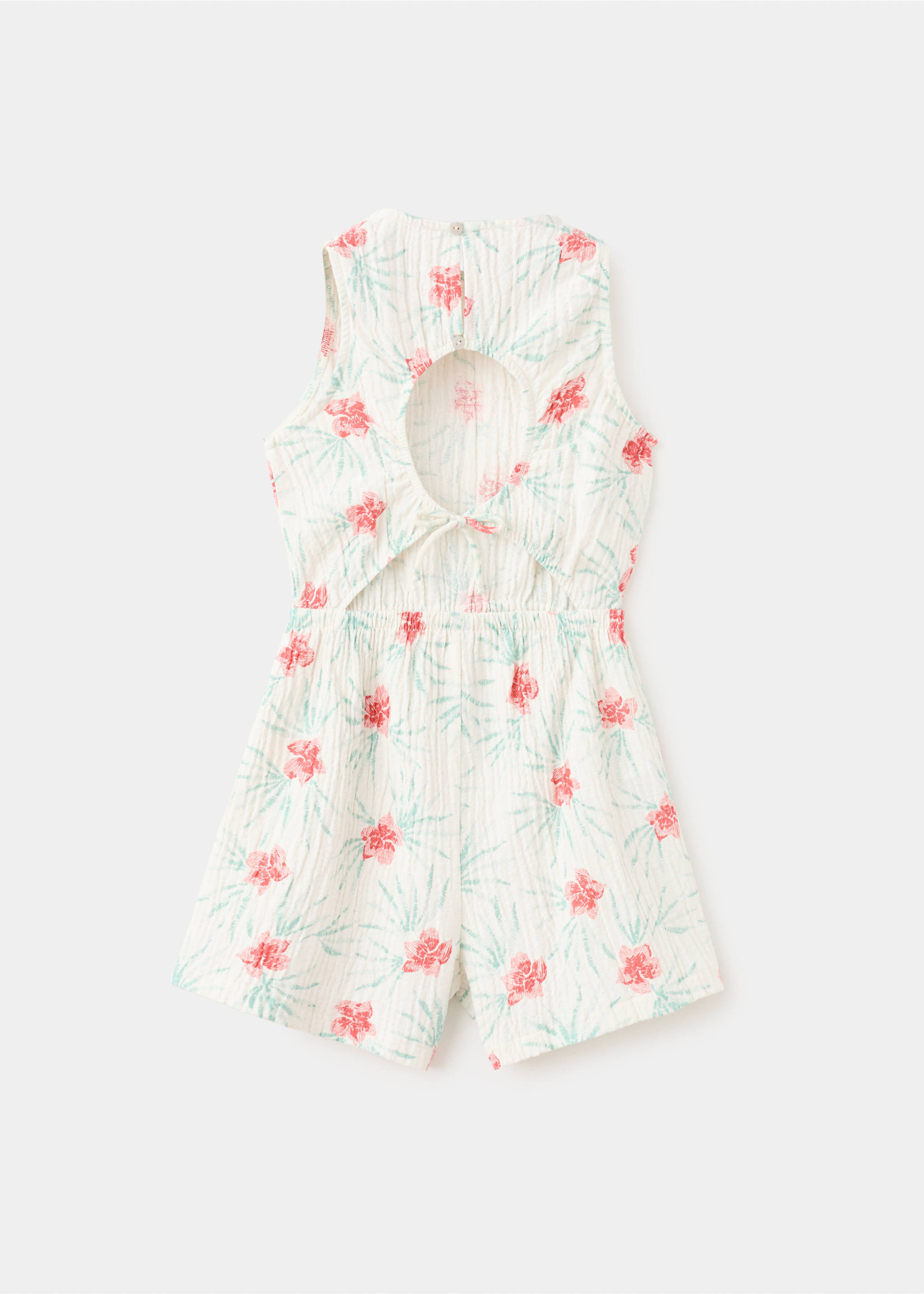 Printed short jumpsuit - Reverse of the article, Off White. Ref: 27061515-00.