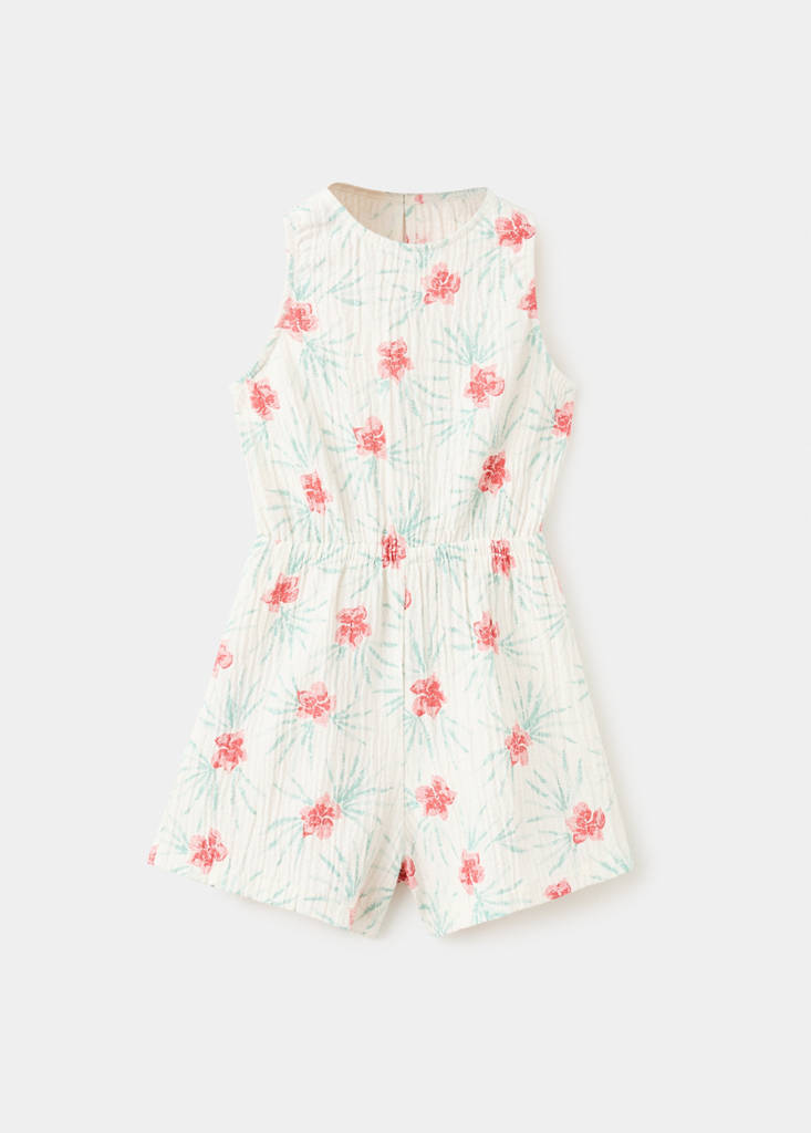 Printed short jumpsuit — Off White