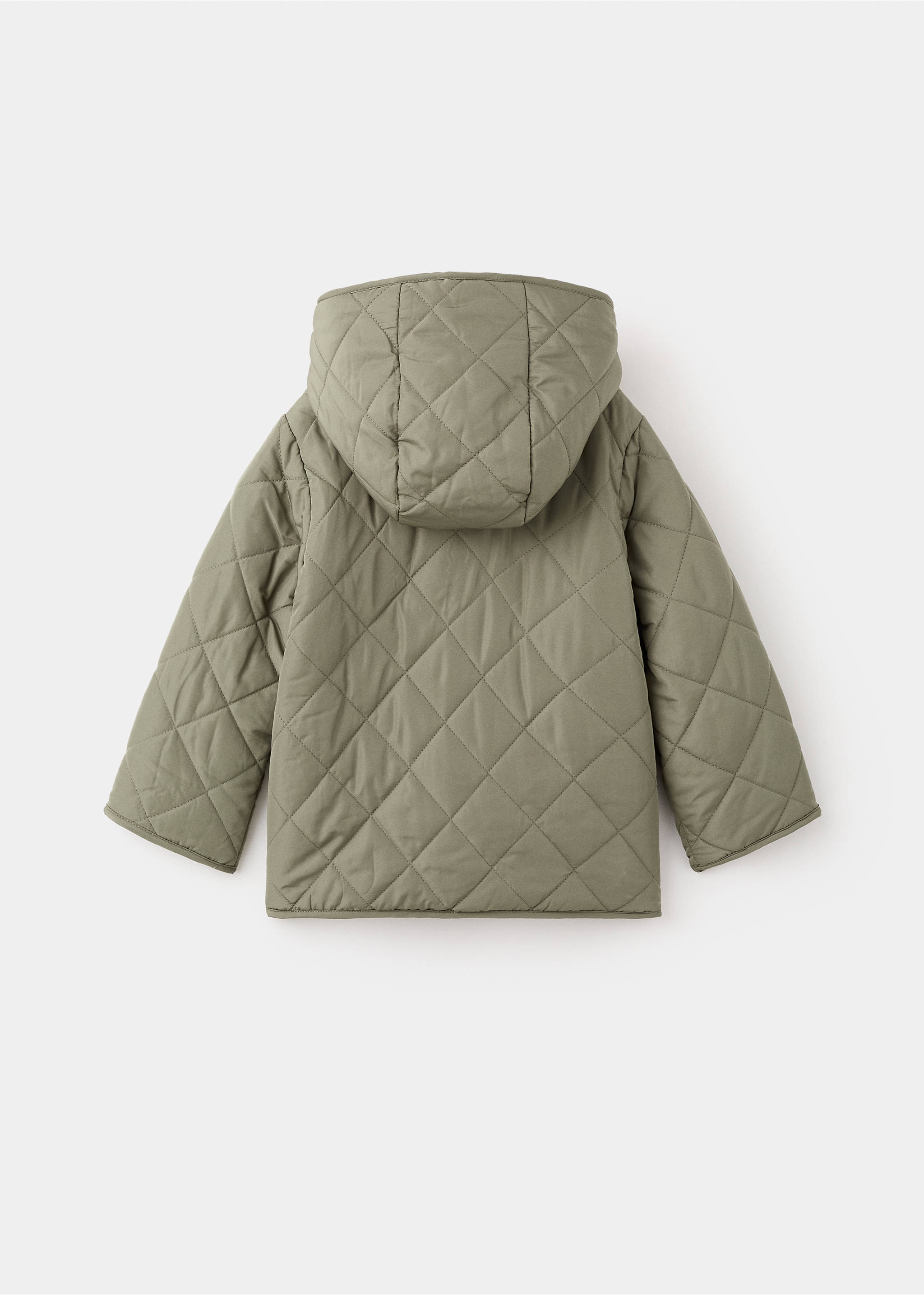 Anorak capucha botones trenca - Reverso del artículo, Khaki. Ref: 27061519-00.