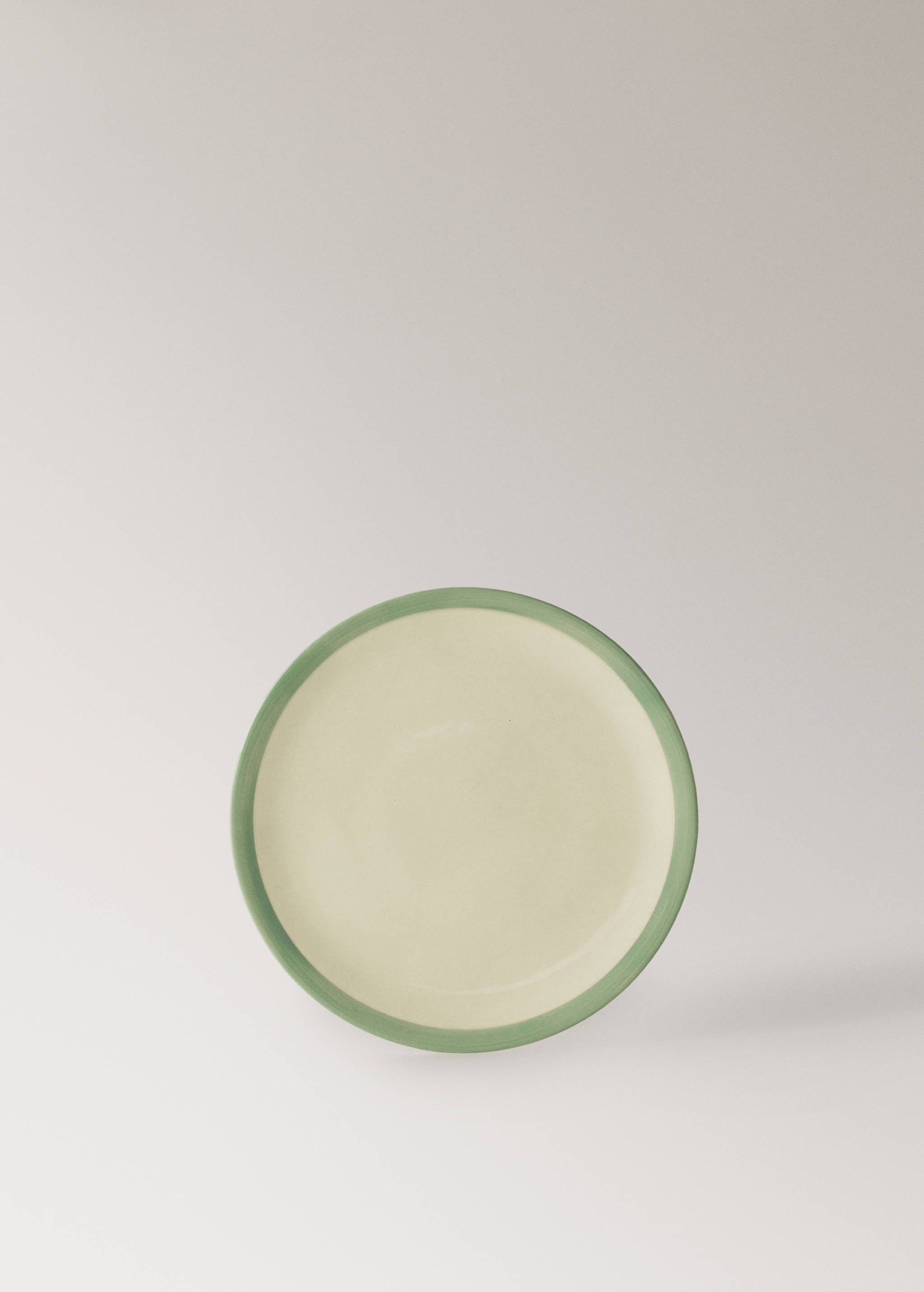 Contrast stoneware dessert plate - Article without model