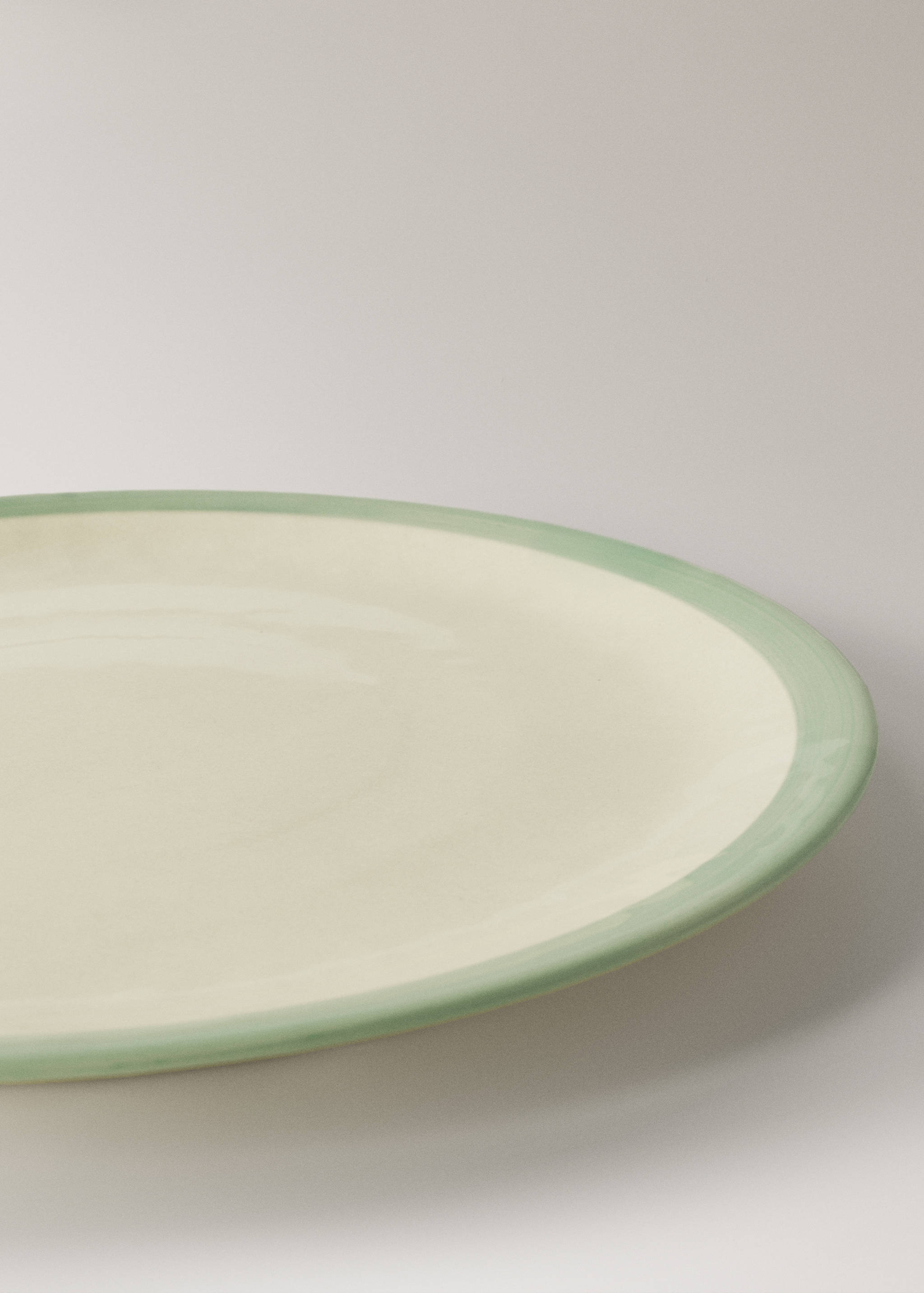 Contrast stoneware dessert plate - Details of the article 2