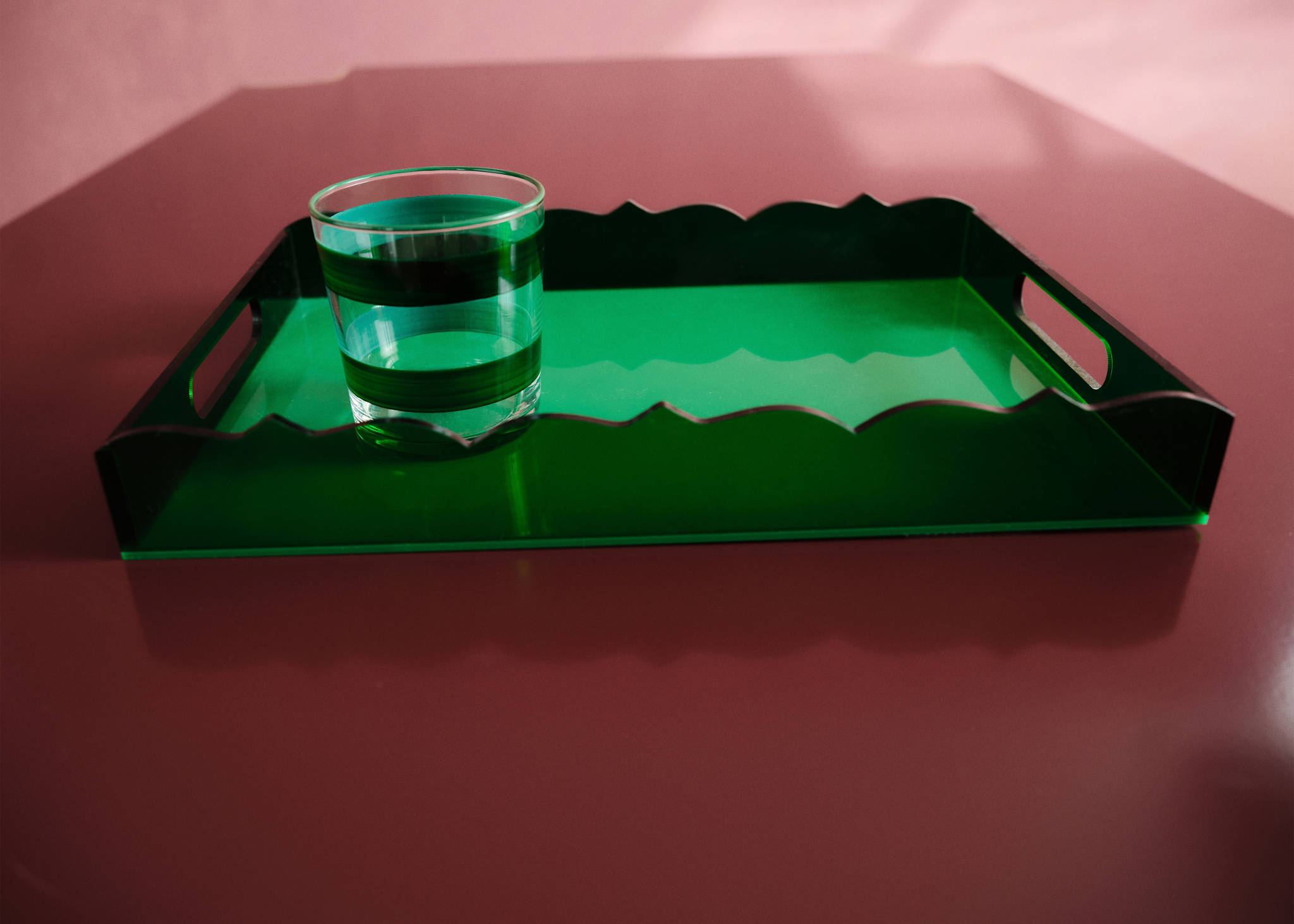 Striped glass vase - Panoramic plane