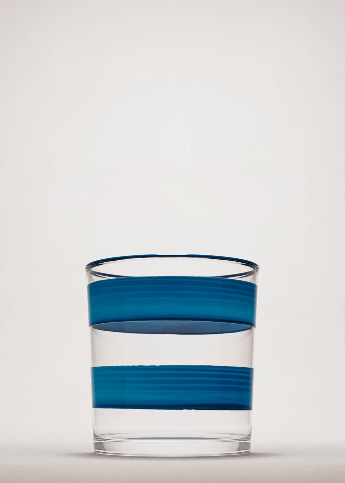 Striped glass vase — Blue