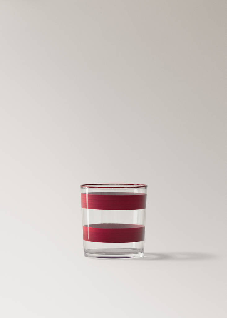 Striped glass vase — Pink