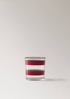 Striped glass vase — Pink 5