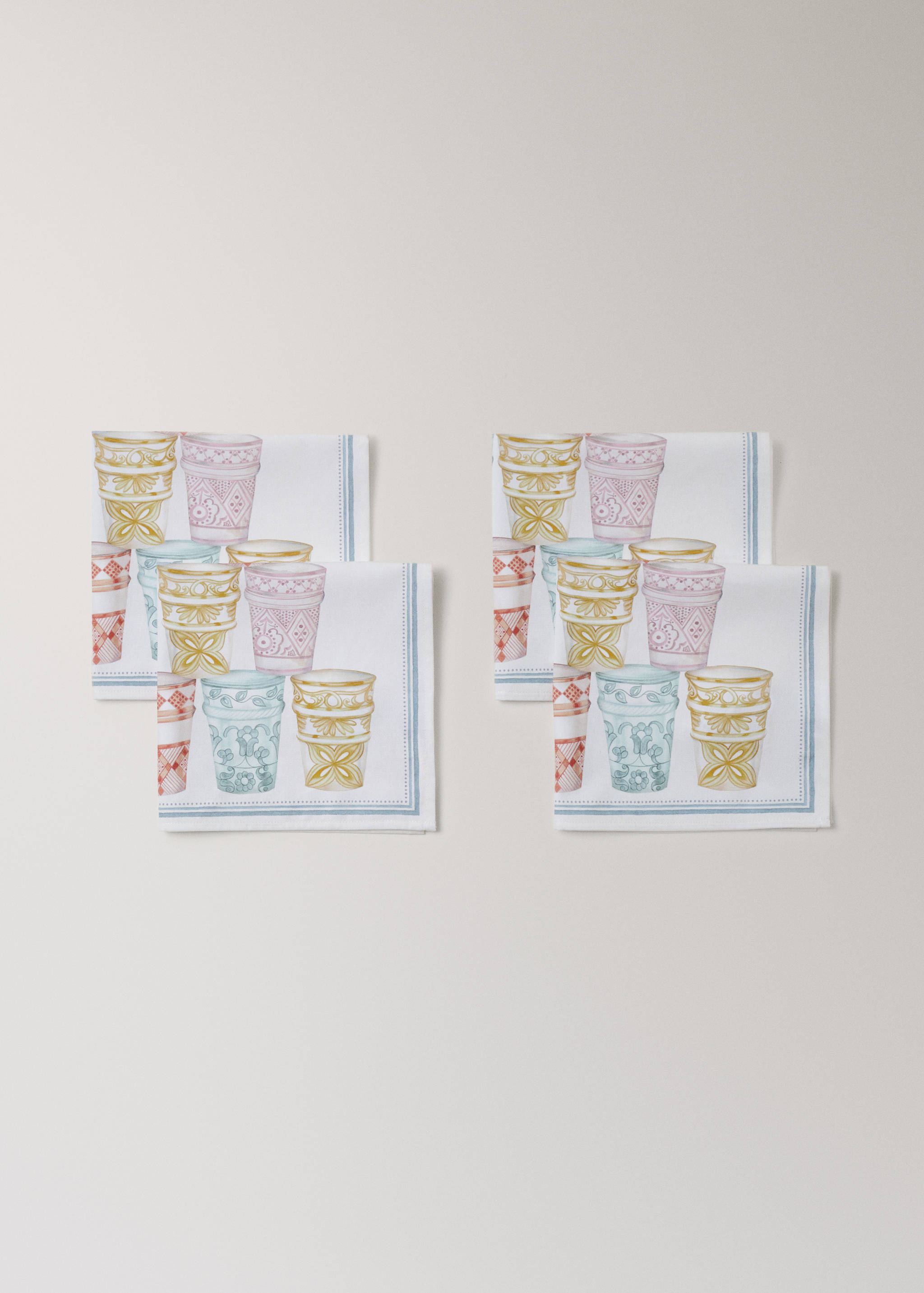 Cotton napkins Moroccan-style tumblers - Details of the article 1