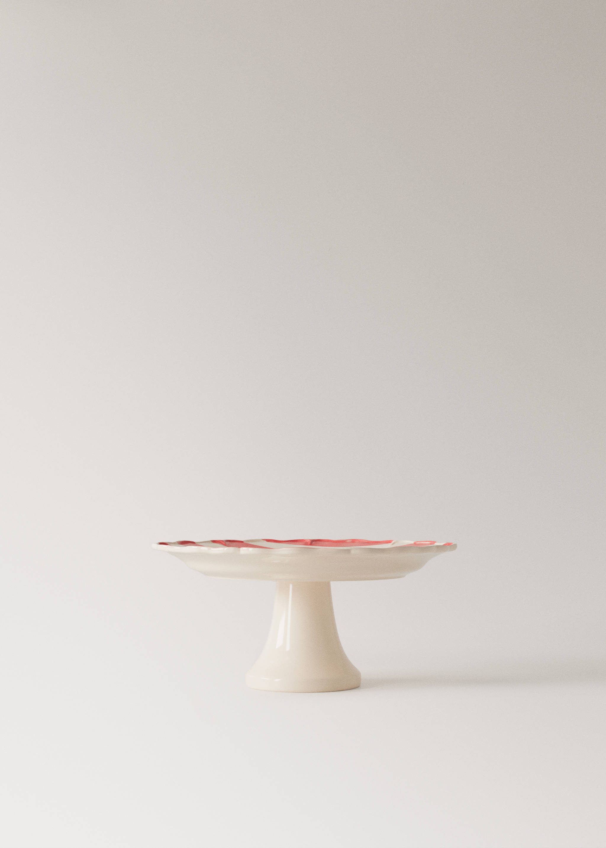 Taartplateau van aardewerk met strepen - Artikel zonder model