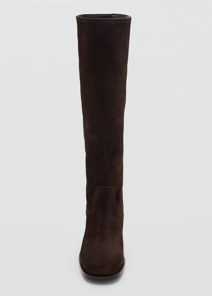 Heel suede boots — Chocolate