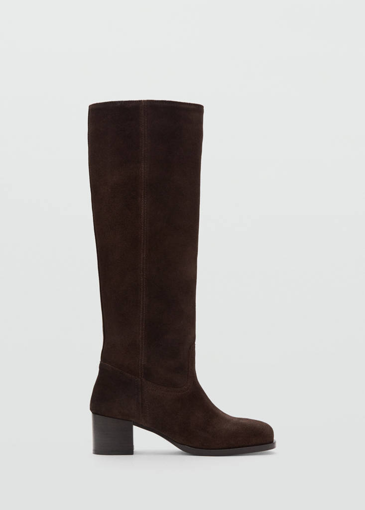 Heel suede boots — Chocolate