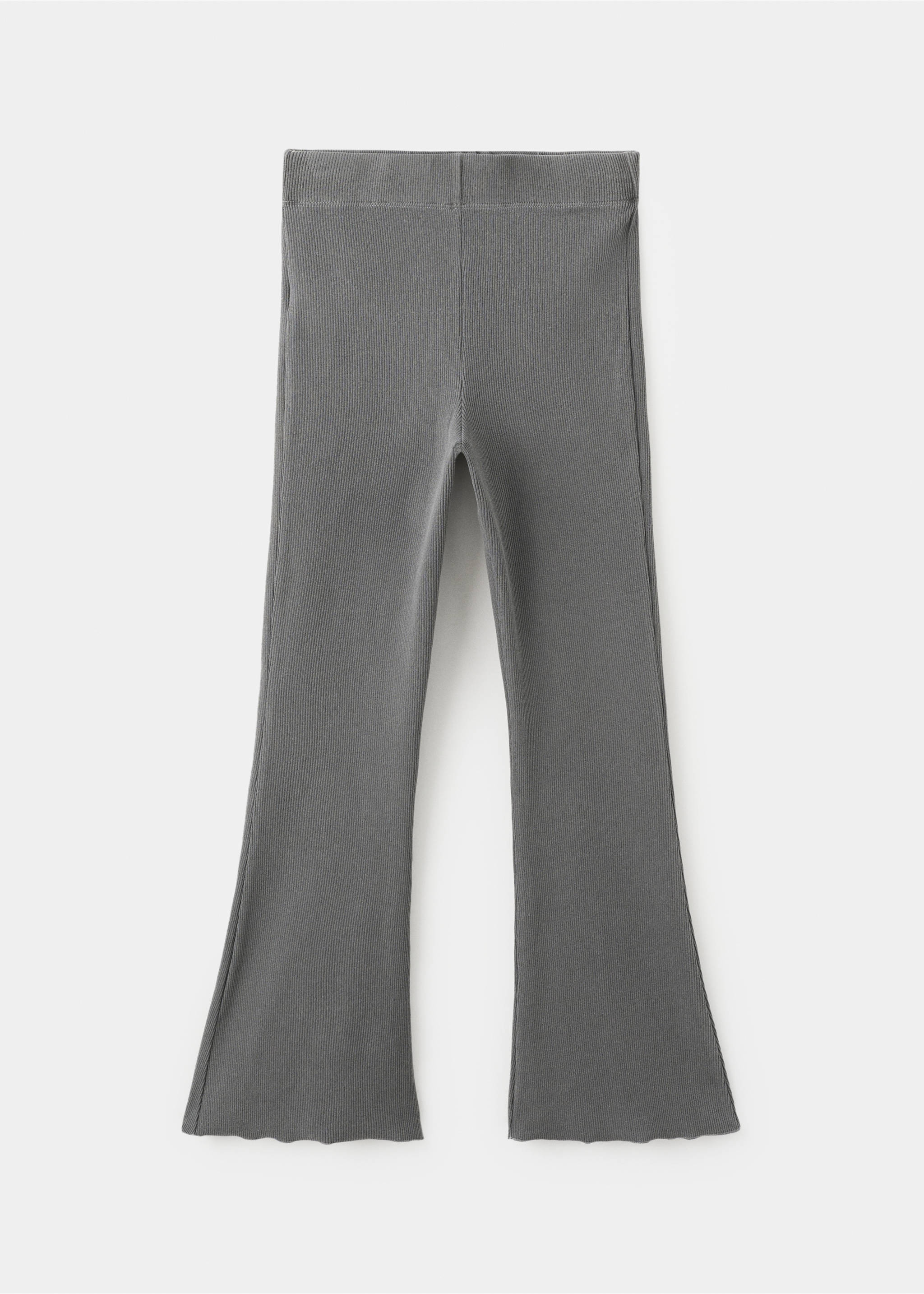 Ribbed flared leggings - Article without model, Charcoal. Ref: 27061535-00.