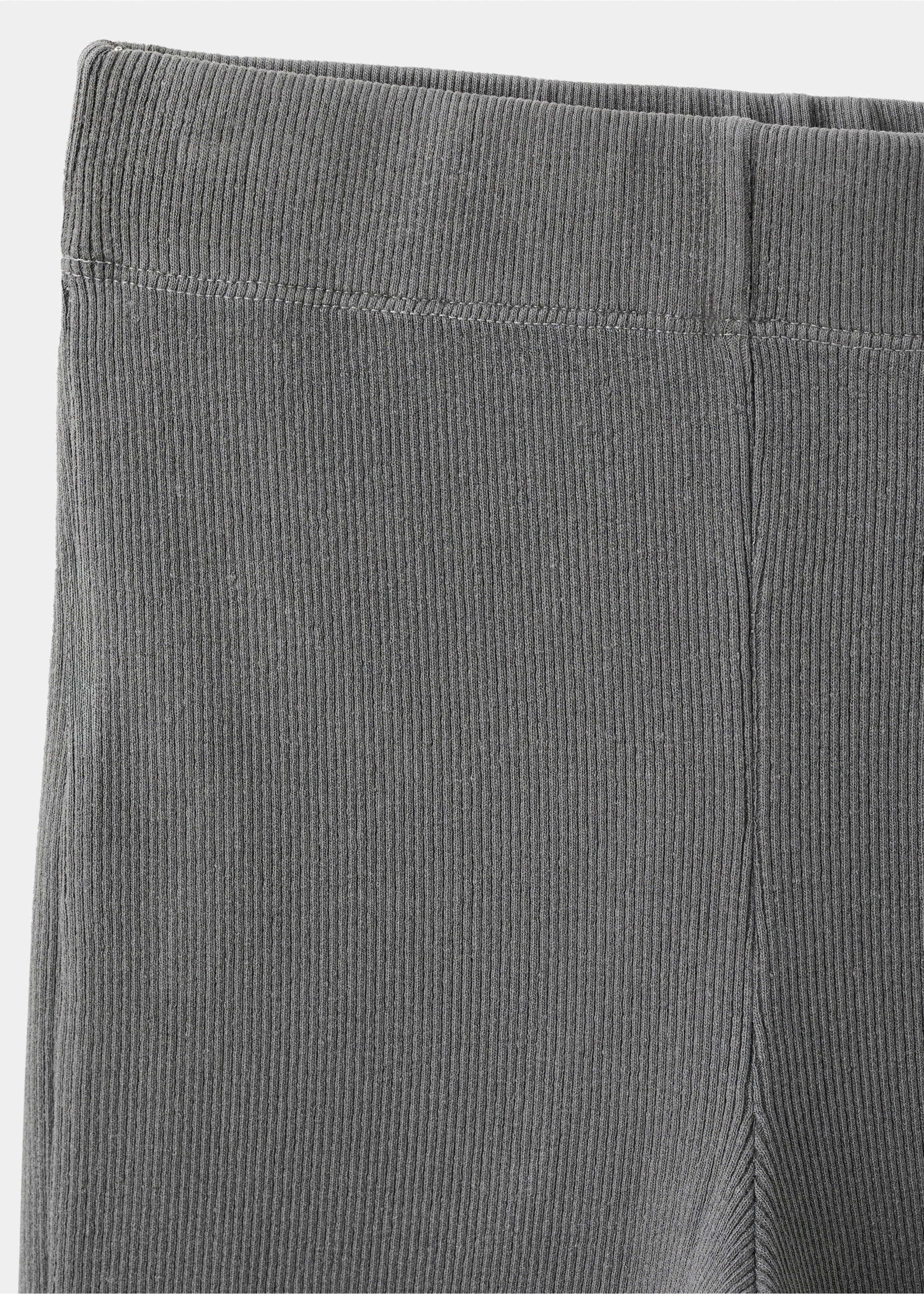 Ribbed flared leggings - Details of the article 0, Charcoal. Ref: 27061535-00.