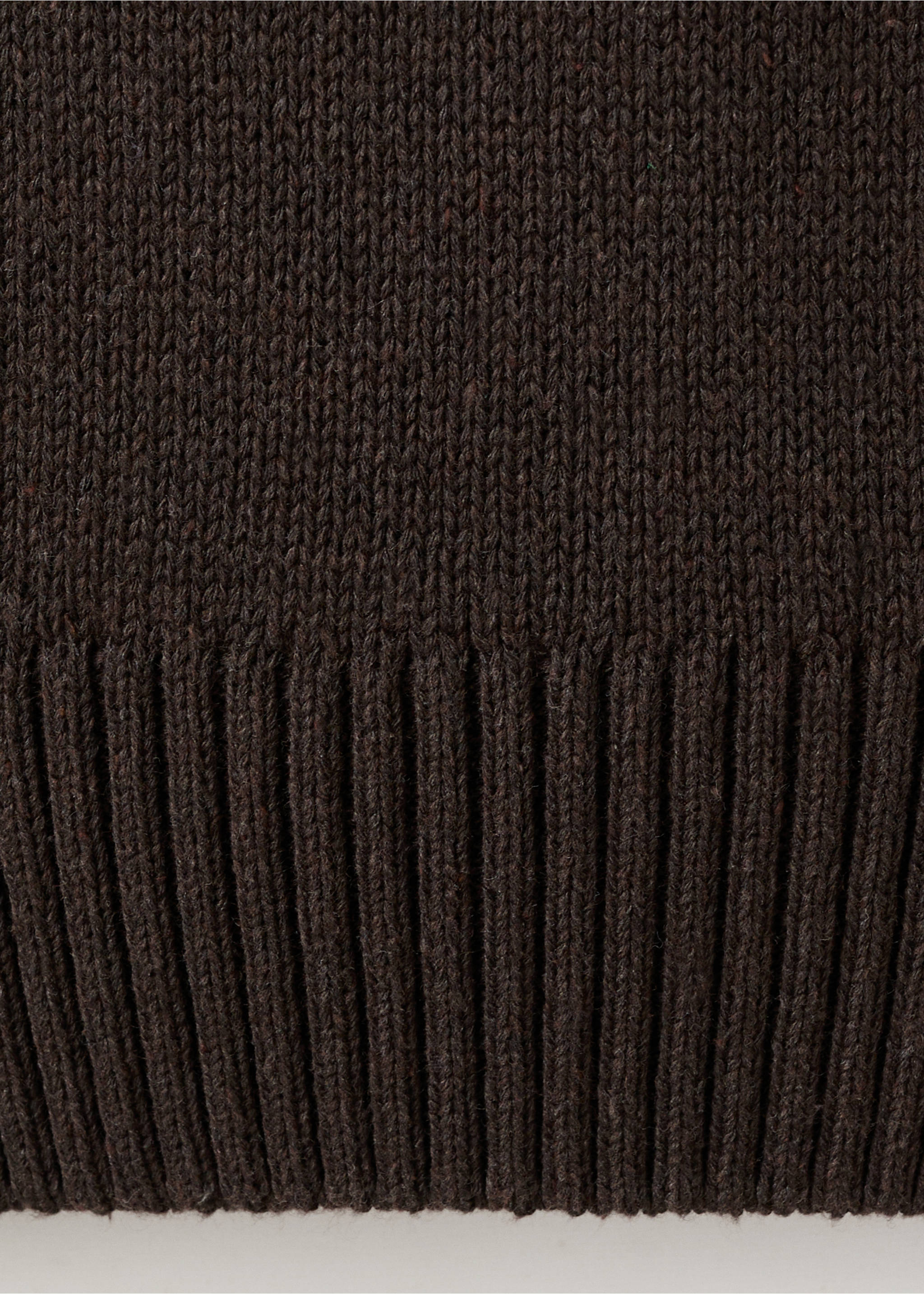 Stickad v-ringad tröja - Detaljer om artikeln 0, Brun. Ref: 27061536-00.