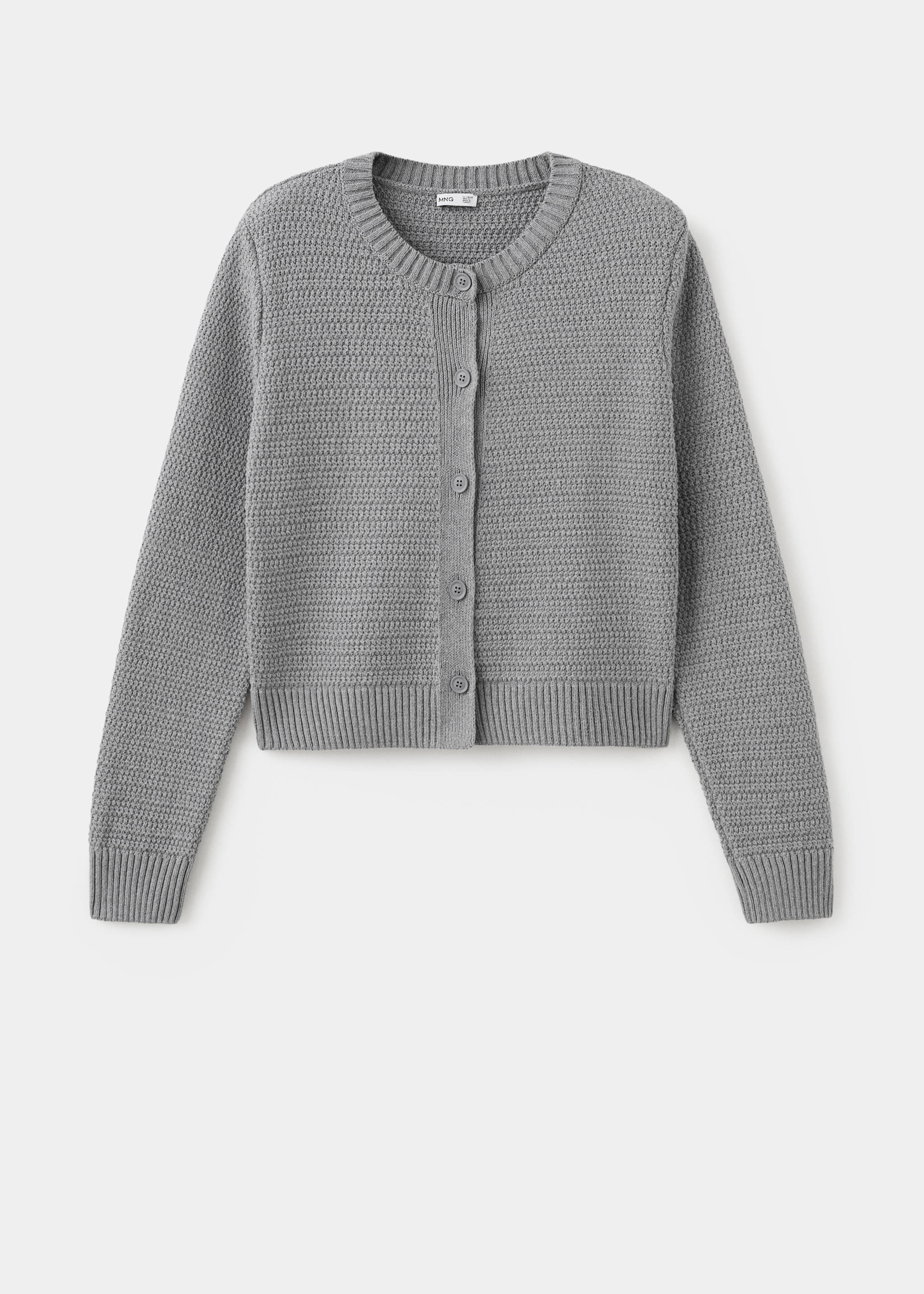 Вязаный кардиган с пуговицами - Изделие без модели