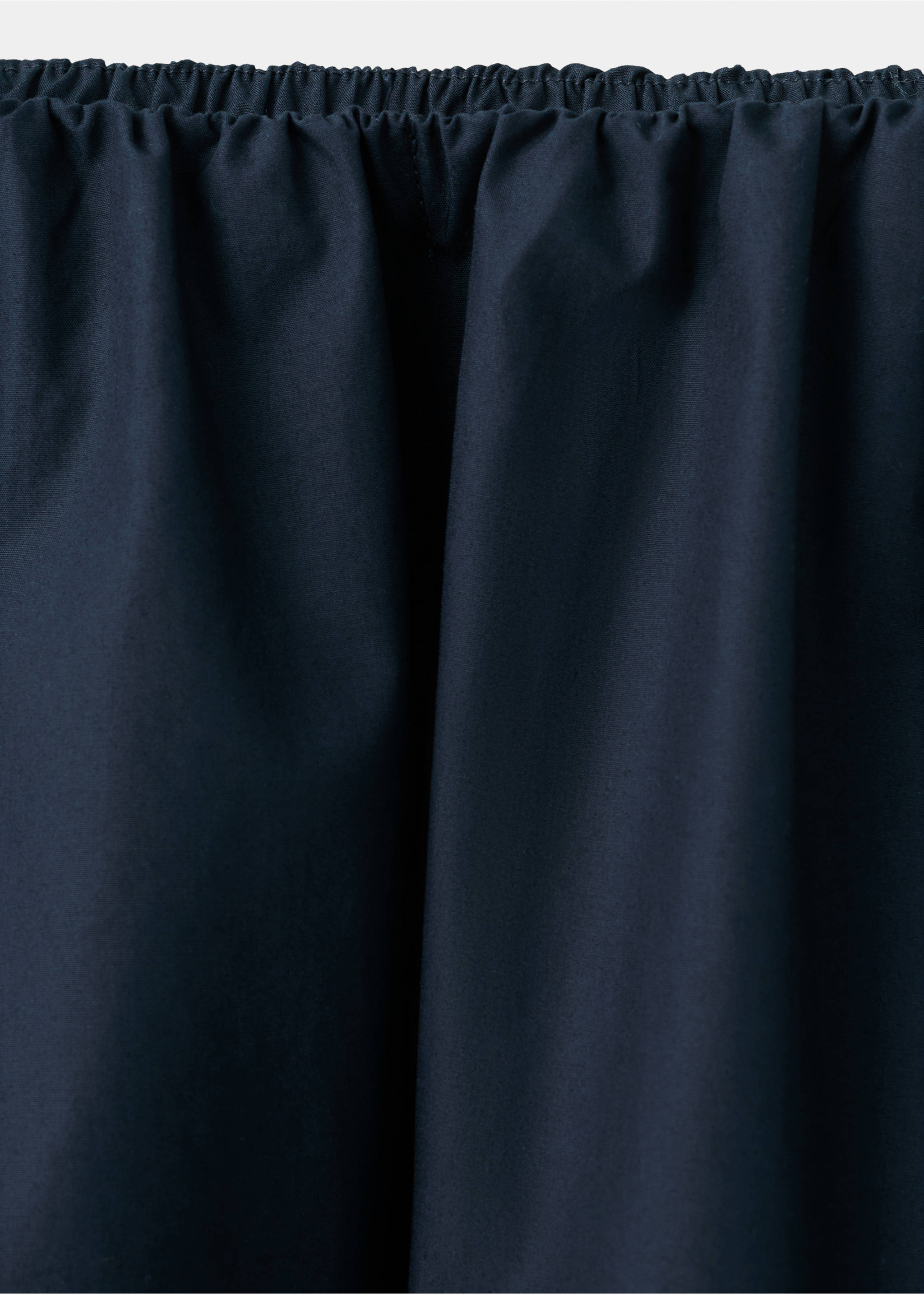 주름 장식 미디 코튼 스커트 - 상품 내역: 8, 네이비. Ref: 27062538-00.