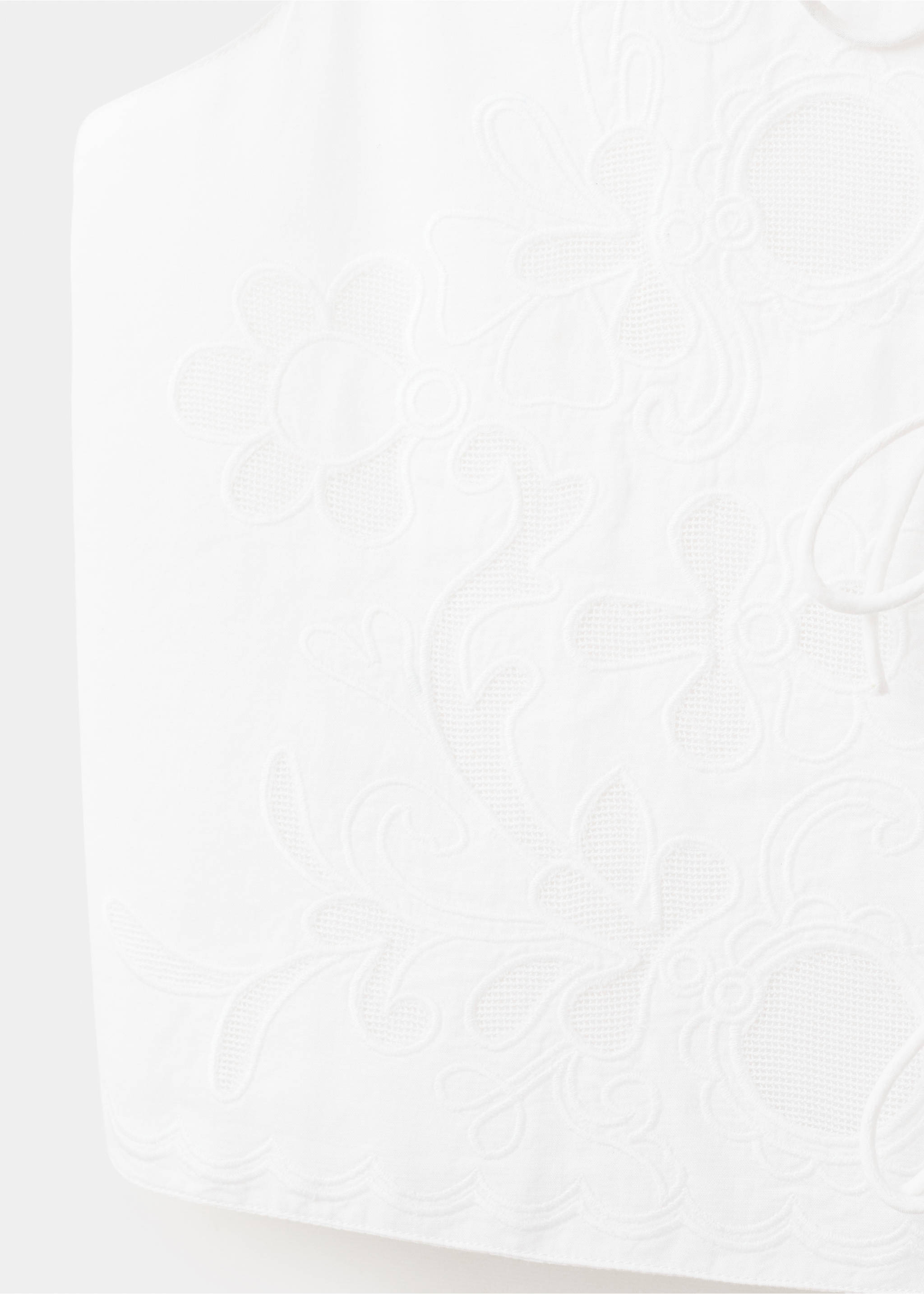 Colete bordado com laços - Pormenor do artigo 0, Branco. Ref: 27062539-00.