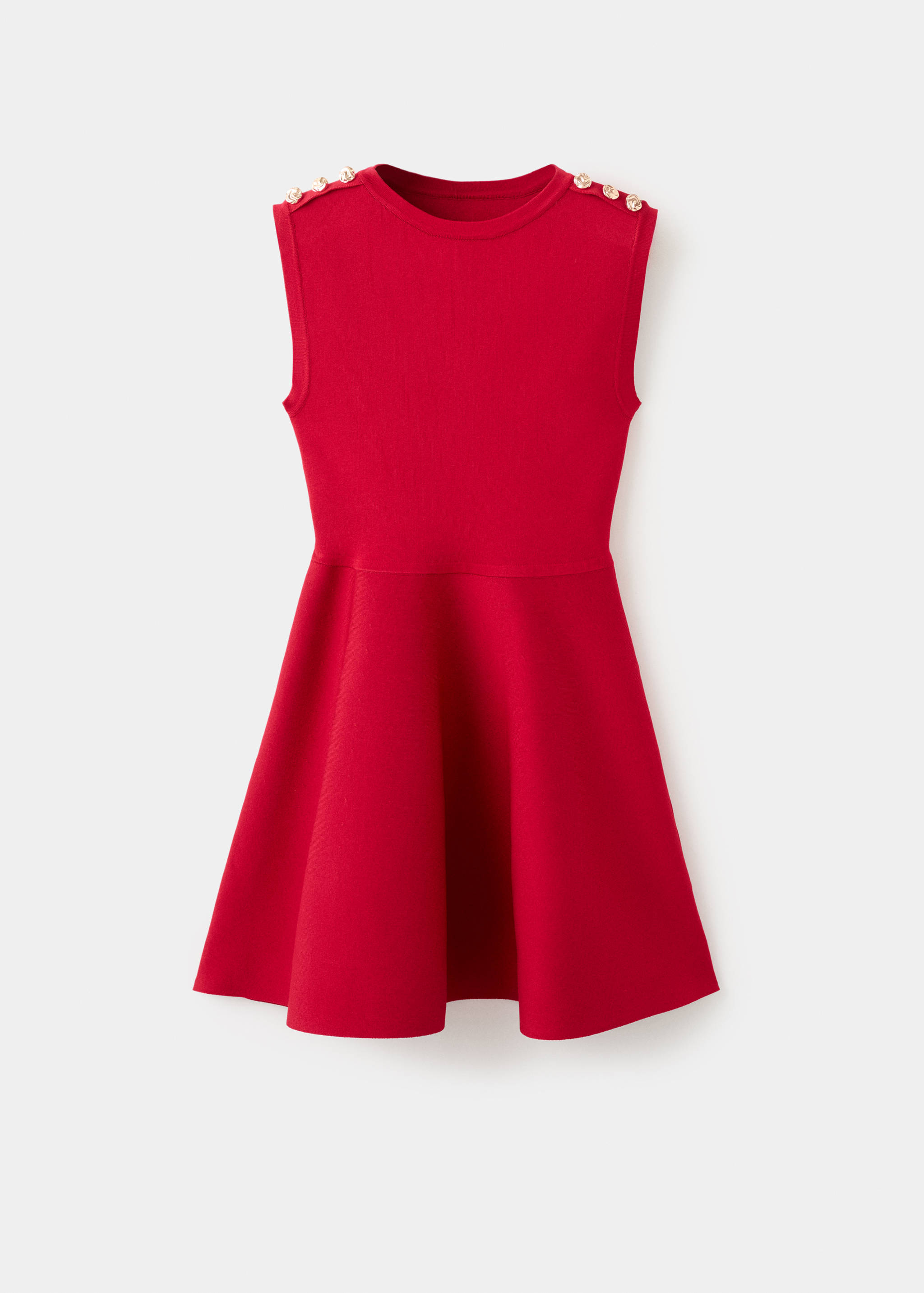 Peplum knit dress with buttons - Article without model