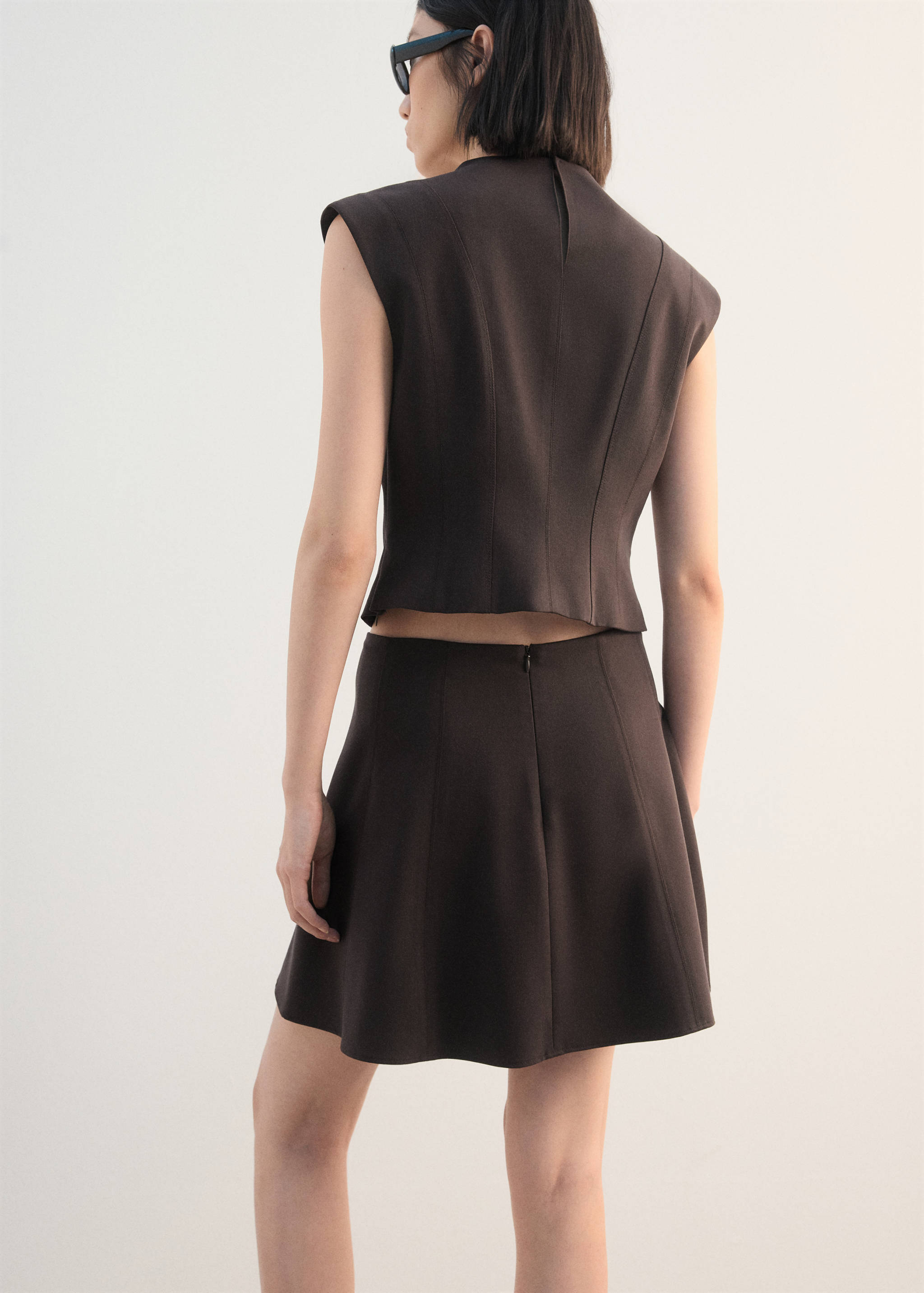 Falda evasé costuras - Reverso del artículo