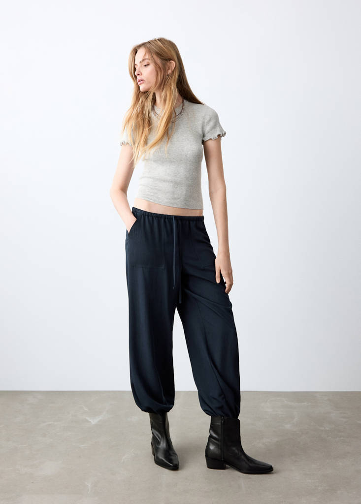 Knitted short-sleeve t-shirt — Medium Heather Grey
