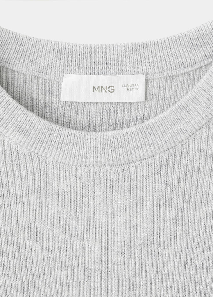 Knitted short-sleeve t-shirt — Medium Heather Grey