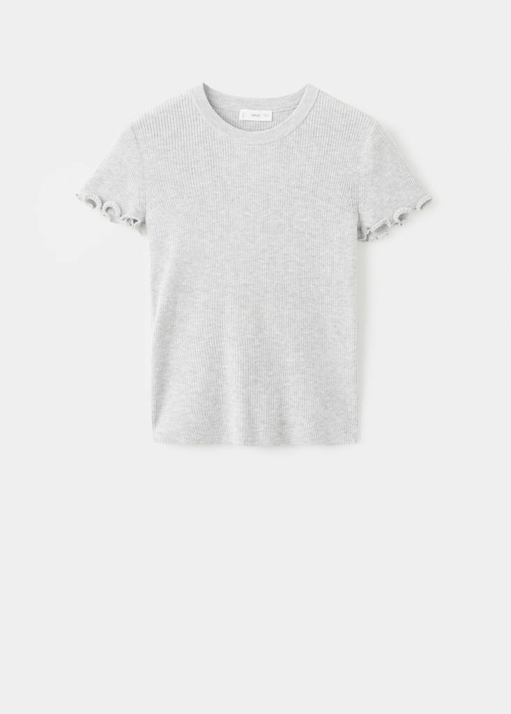 Knitted short-sleeve t-shirt — Medium Heather Grey