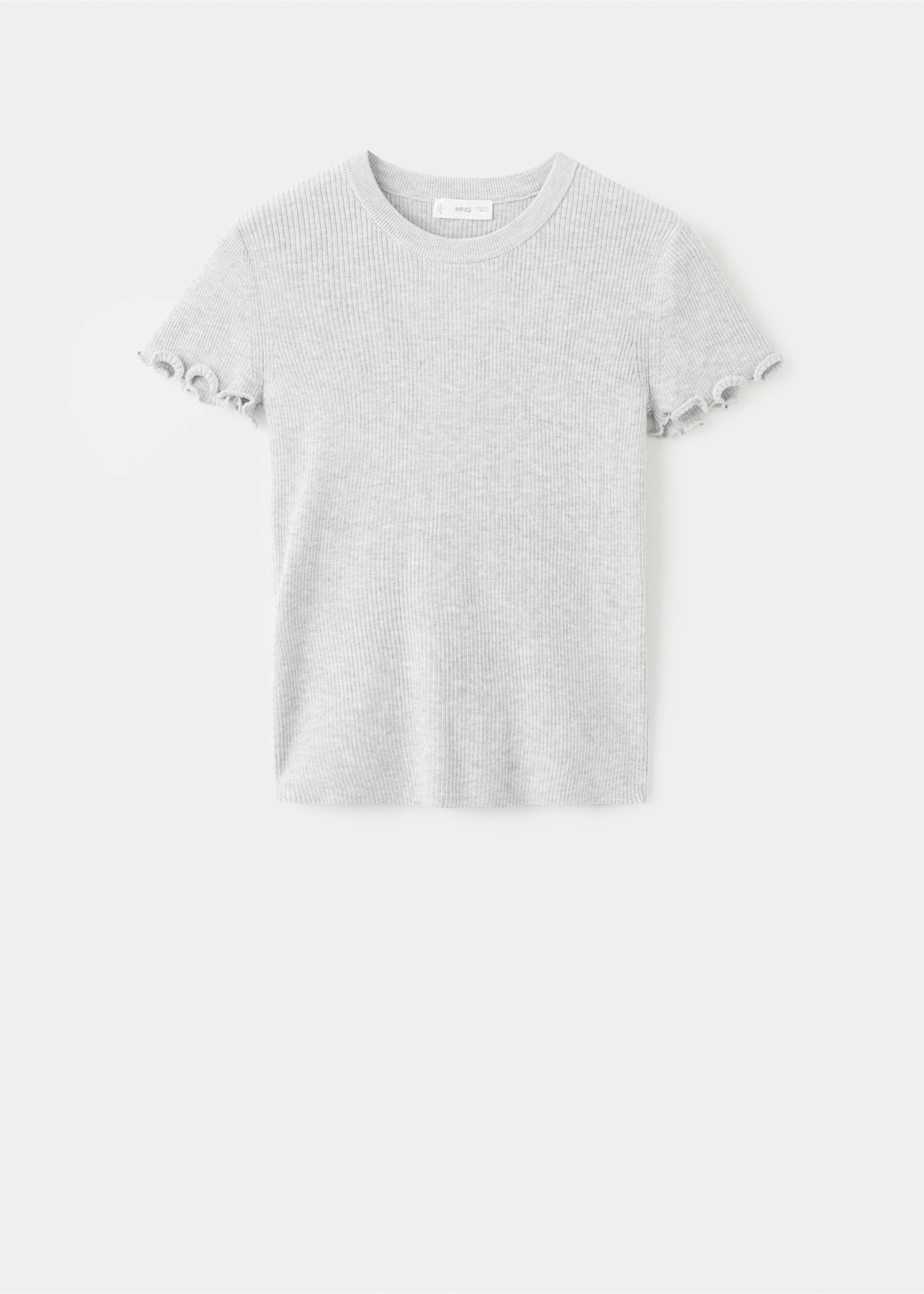 Knitted short-sleeve t-shirt - Article without model, Medium Heather Grey. Ref: 27062544-00.