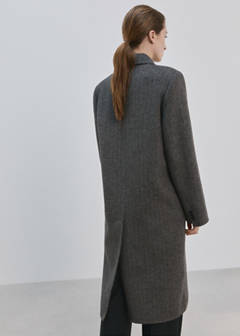 Double-breasted wool coat — Grey 3