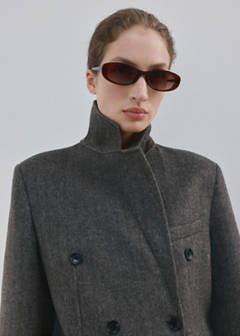Double-breasted wool coat — Grey 4