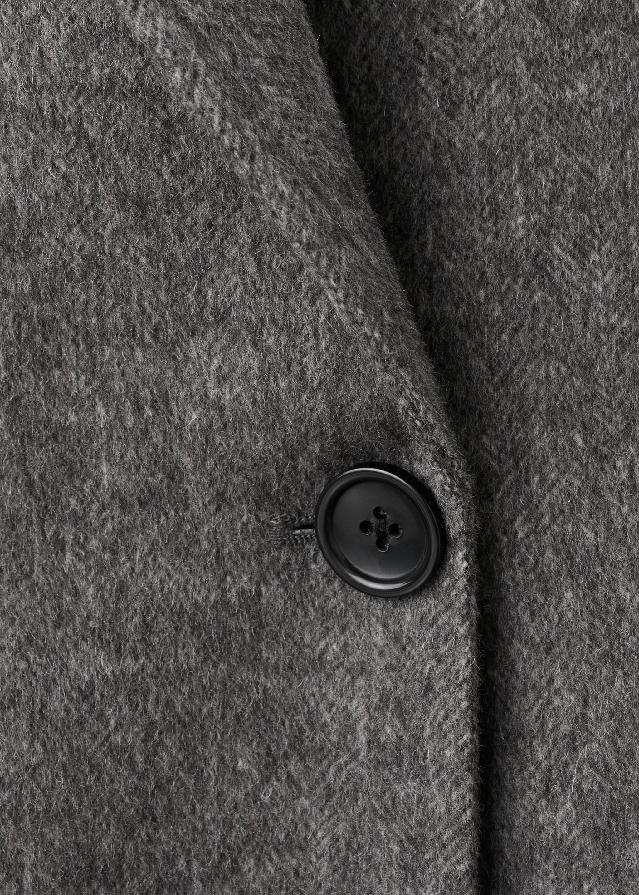 Double-breasted wool coat - Details of the article 8, Grey. Ref: 27062549-00.