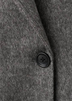 Double-breasted wool coat — Grey 7