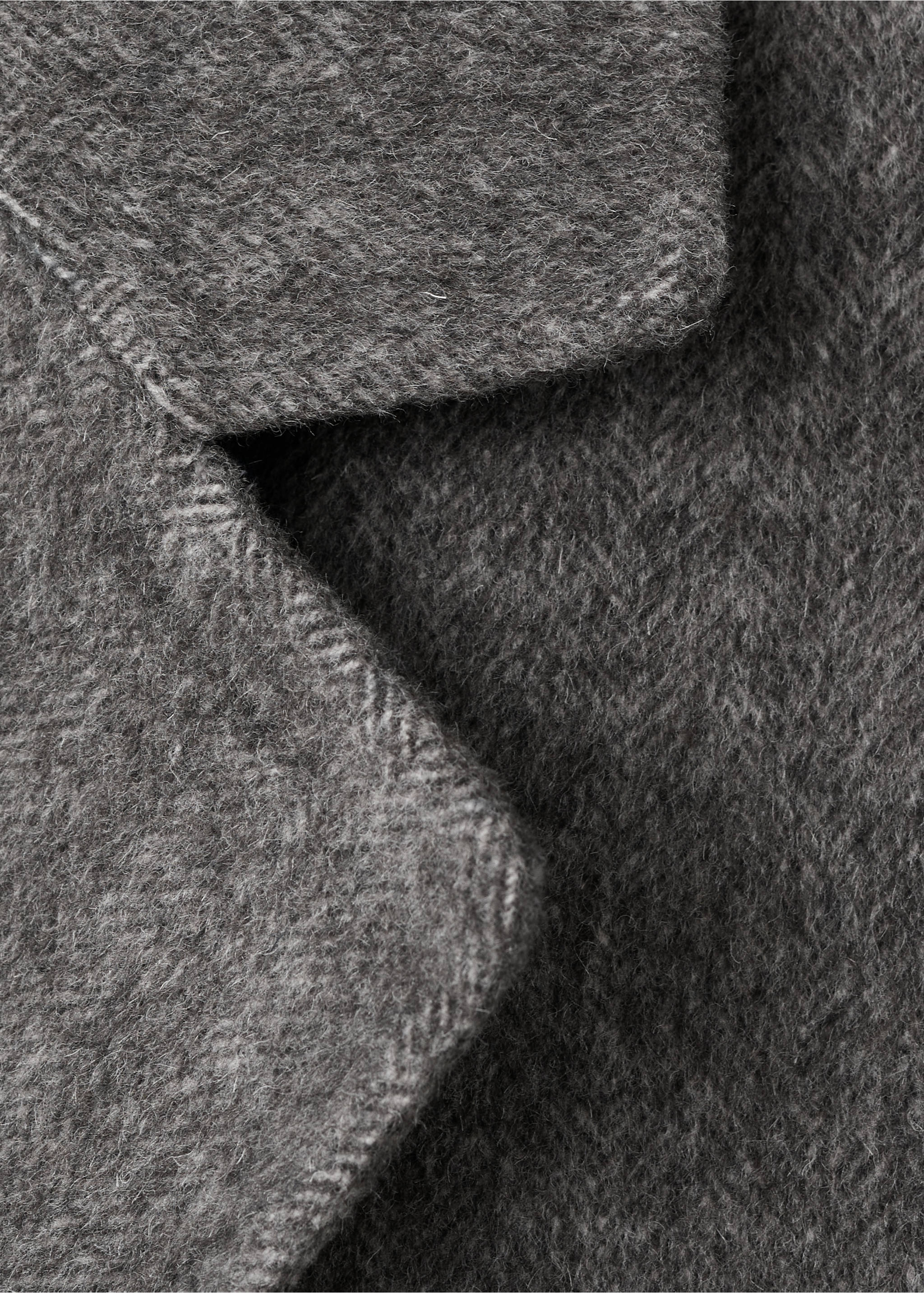 Double-breasted wool coat - Details of the article 0, Grey. Ref: 27062549-00.