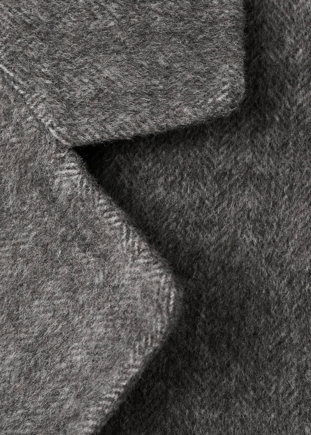 Double-breasted wool coat — Grey