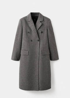Double-breasted wool coat — Grey 6
