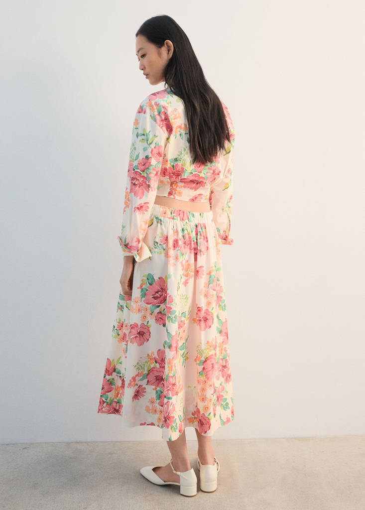 Floral shirt with knot — Off White