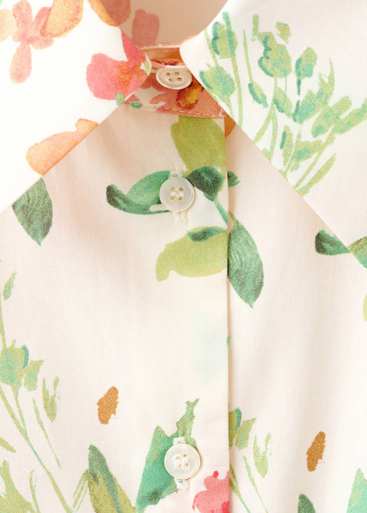 Floral shirt with knot — Off White