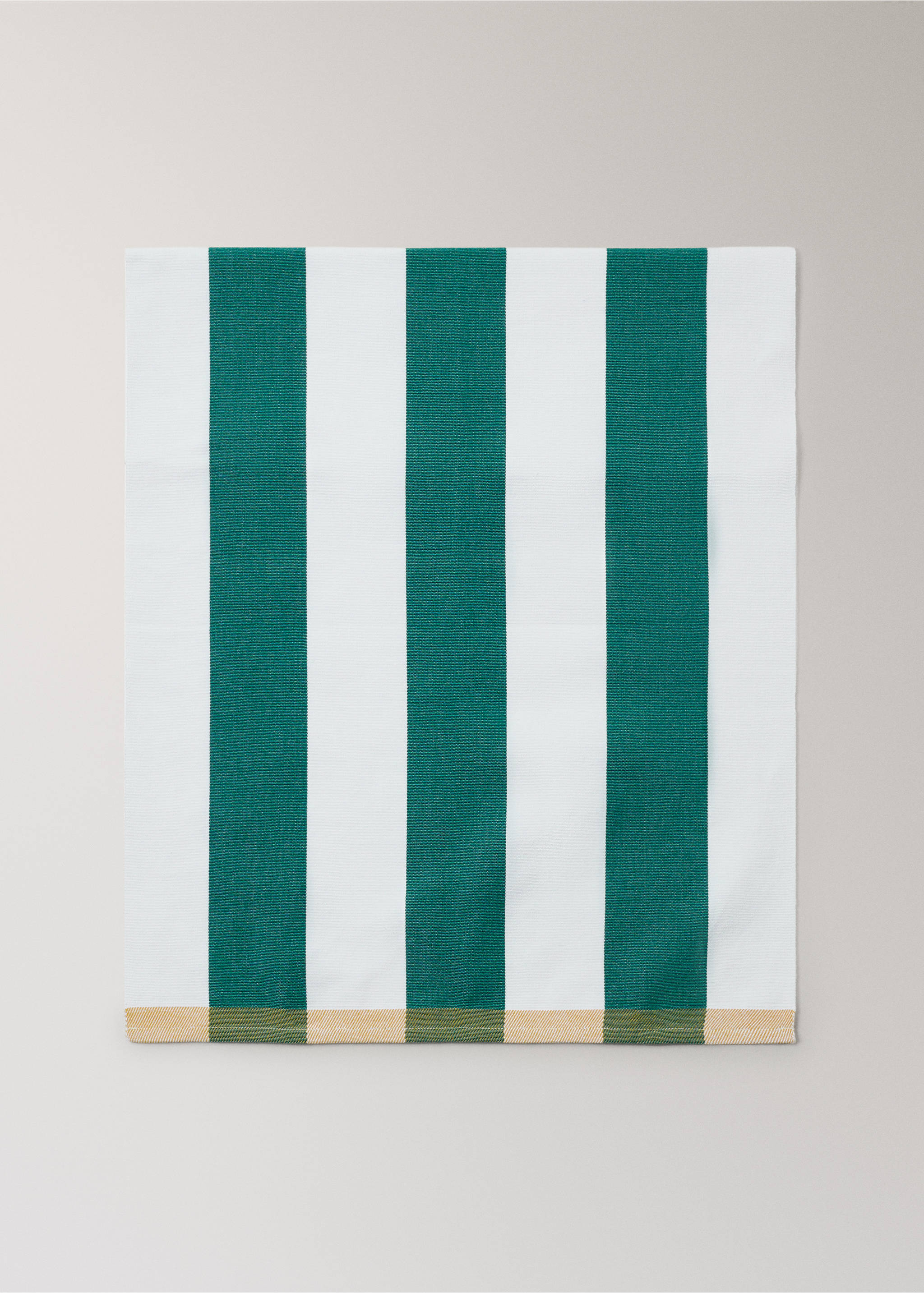 Běhoun na stůl s potiskem pruhů 100% bavlna - Zboží bez modelu, Zelená. Ref: 27062553-00.