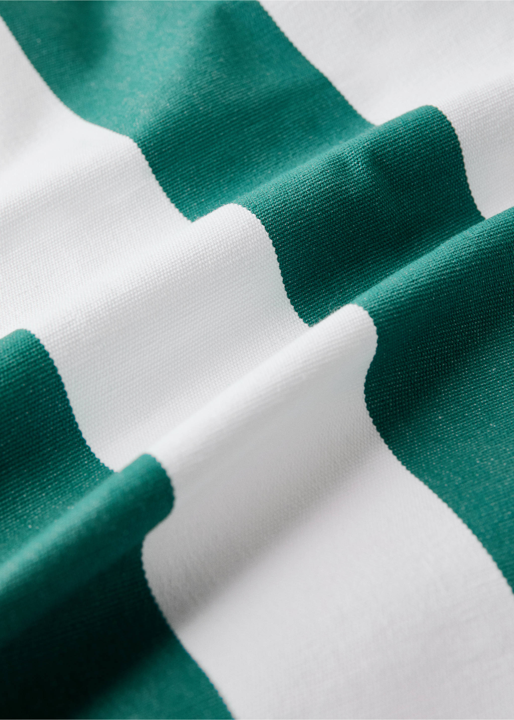 Běhoun na stůl s potiskem pruhů 100% bavlna - Detail zboží 1, Zelená. Ref: 27062553-00.